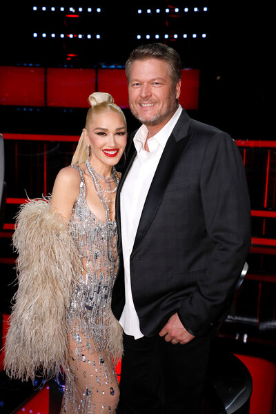 Gwen Stefani and Blake Shelton on The Voice