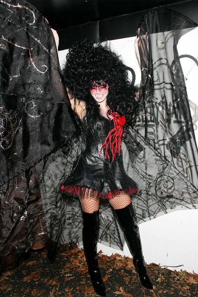 Heidi Klum attends her Halloween party in costume in 2005