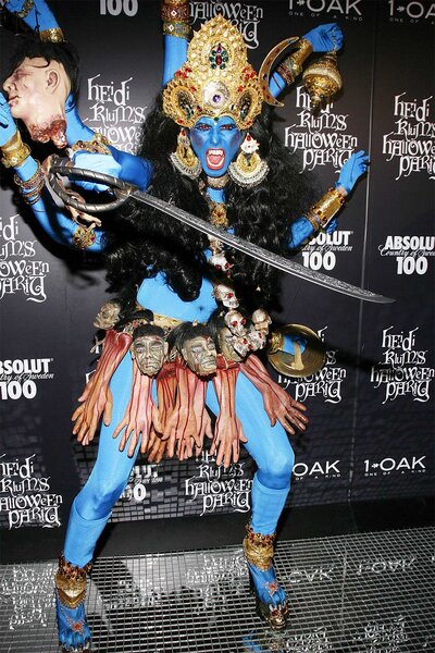 Heidi Klum attends her Halloween party in costume in 2008