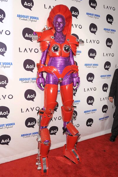 Heidi Klum attends her Halloween party in costume in 2010