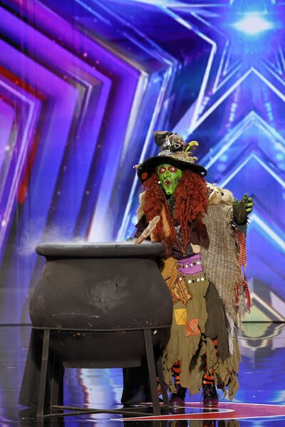 BORAH the Witch performs on stage on America's Got Talent Episode 1903.