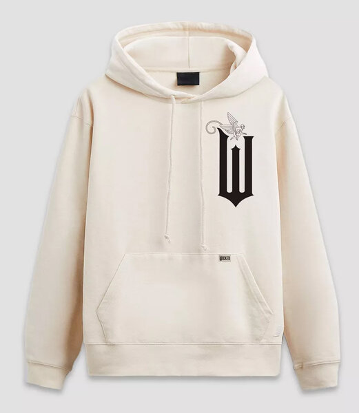 A cream hoodie with a 'W' for the Wicked movie from Target