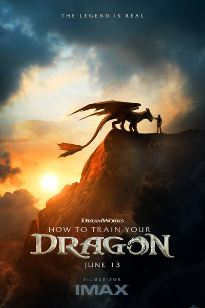 The movie poster for the live action How To Train Your Dragon