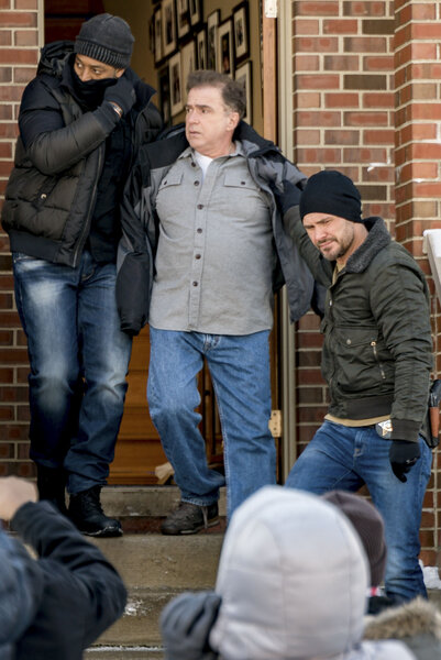 Michael Rispoli being arrested in in Chicago P.D. Season 8, Episode 8.