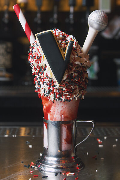 A Voice themed Milkshake featured at Black Tap