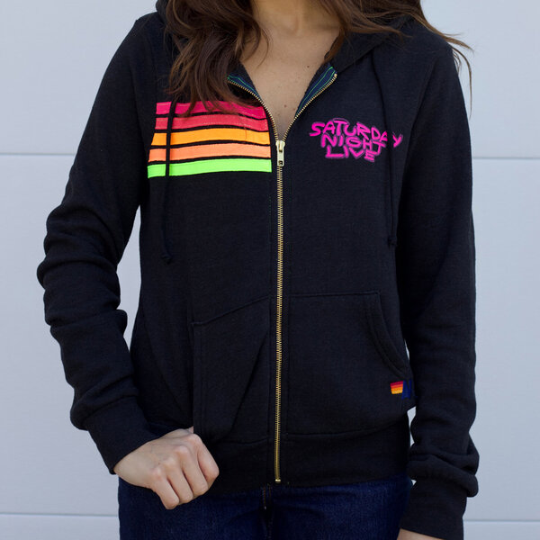 Black aviator nation zip up hoodie for saturday night live