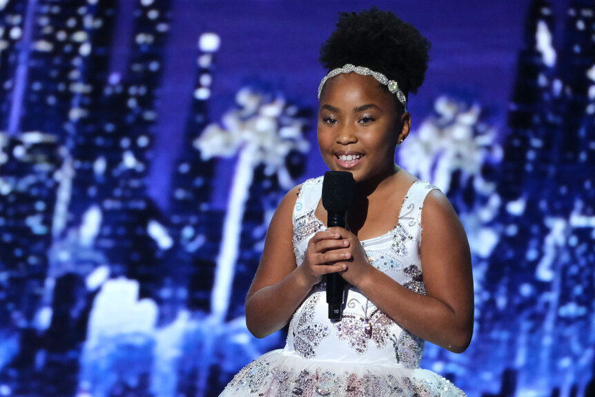 Victory Brinker sings on stage on America's Got Talent Season 16 Episode 19