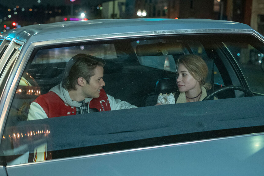 Teenage Sophie And Kevin Sitting In A Car