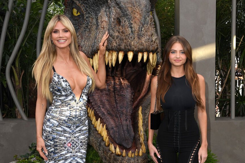 Heidi Klum and her daughter Jurassic Premiere