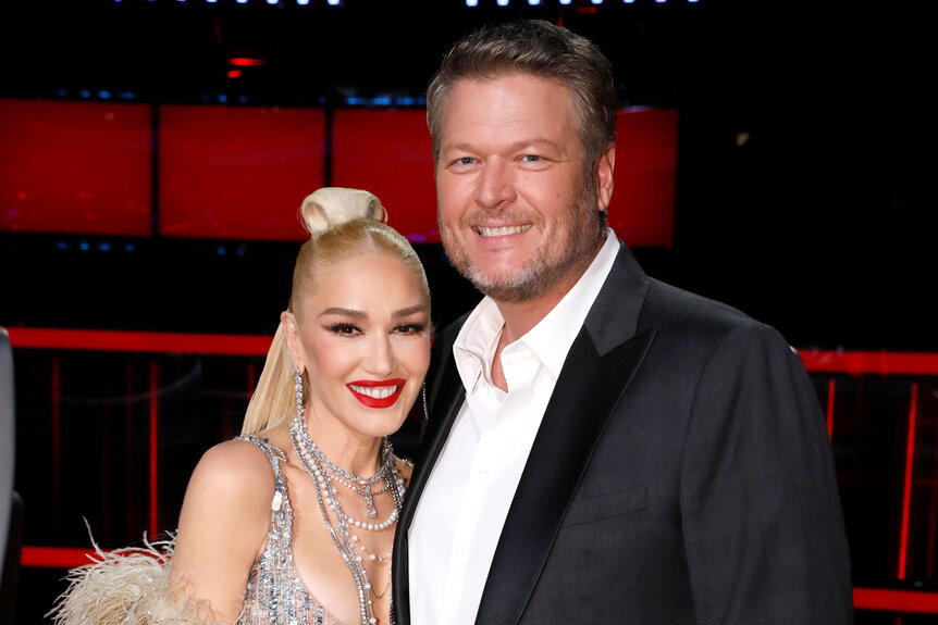 Gwen Stefani and Blake Shelton on The Voice