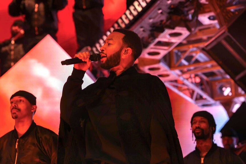 John Legend performing at Coachella.