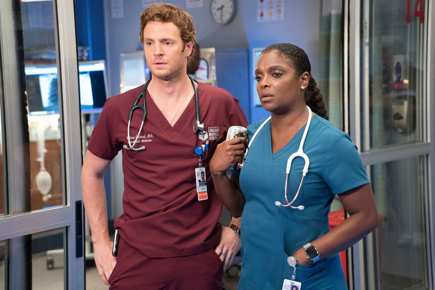 Nick Gehlfuss as Will Halstead, Marlyne Barrett as Maggie Lockwood.