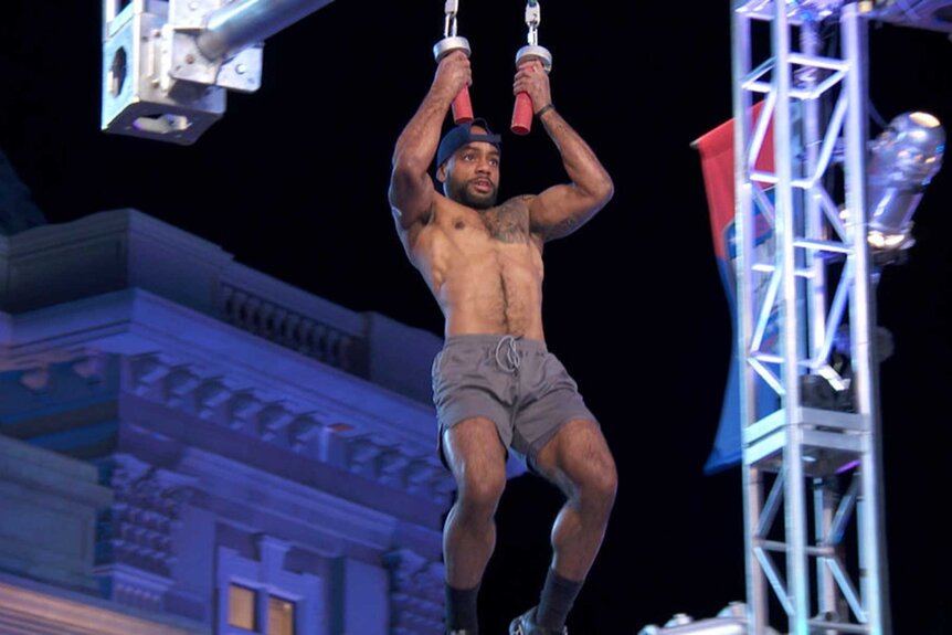 Brentnol Baker competing on American Ninja Warrior.