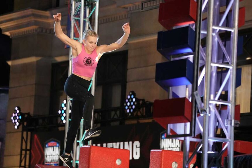 Taylor Greene competing in American Ninja Warrior.