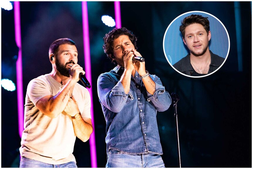 Images of Dan + Shay and Niall Horan.