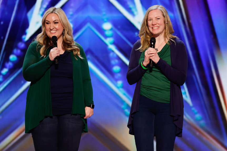 2 Moms United By One Heart perform on the America's Got Talent Stage