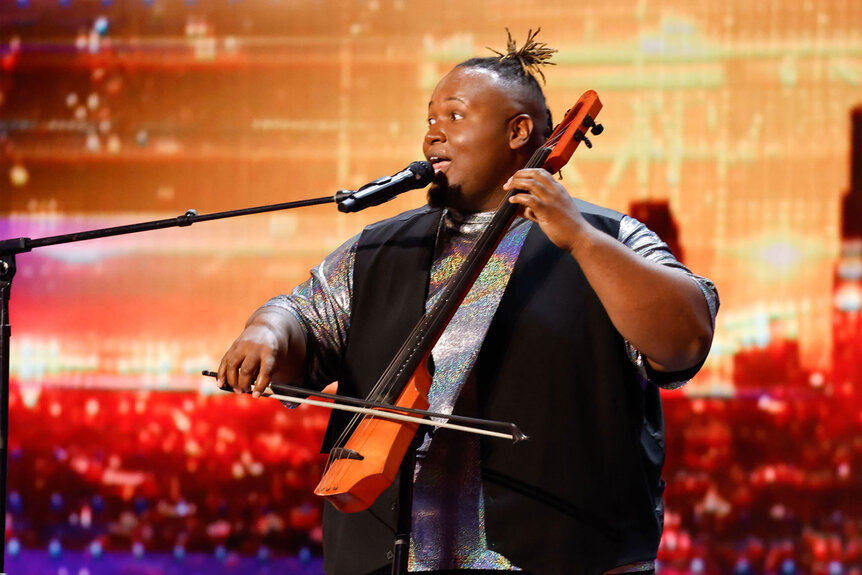 BJ Griffin performs on the America's Got Talent Stage