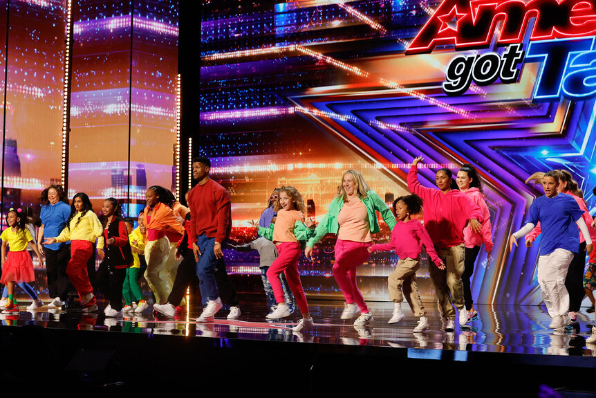 Phil Wright and Parent Jam perform on the America's Got Talent Stage