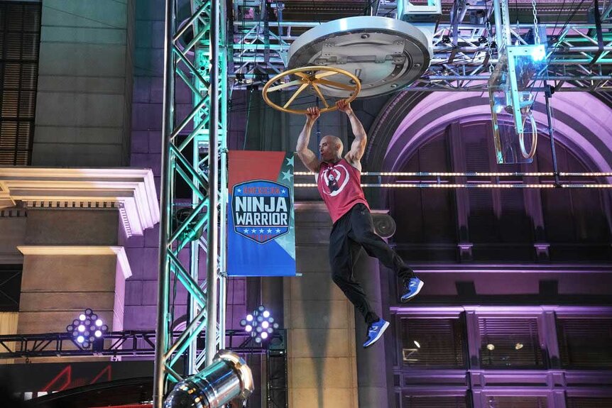 David Campbell competing on American Ninja Warrior.