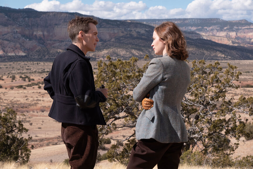 Cillian Murphy and Emily Blunt in a still from Christopher Nolan's "Oppenheimer"