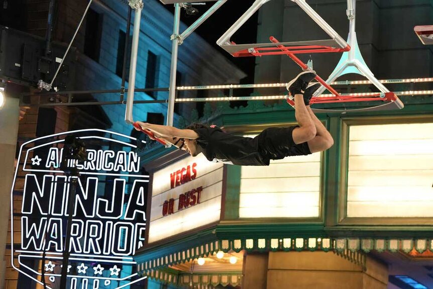 Ethan Bartnicki competing on American Ninja Warrior.