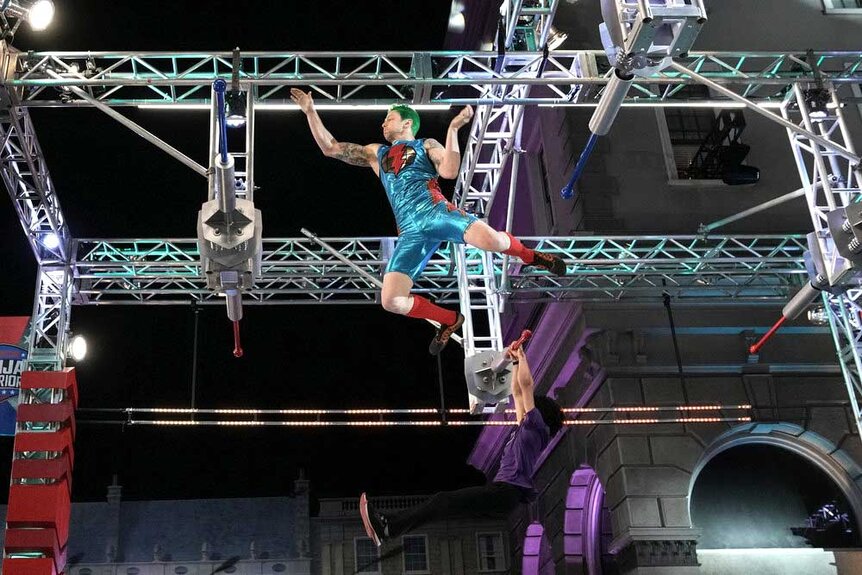 Jamie Rahn and Josiah Pippel competing on American Ninja Warrior.