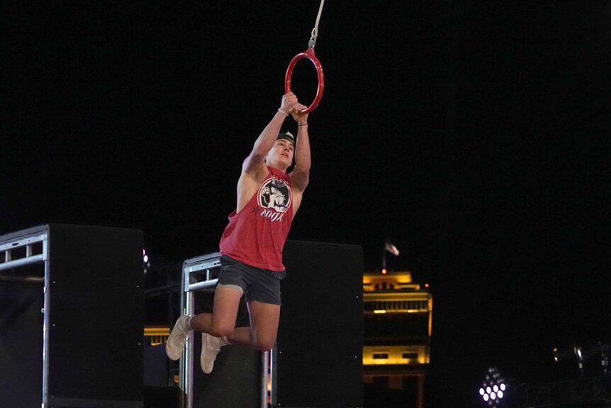 Kai Beckstrand competing on American Ninja Warrior.