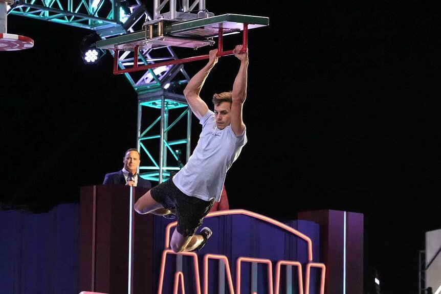 Caleb Bergstrom competing on American Ninja Warrior.