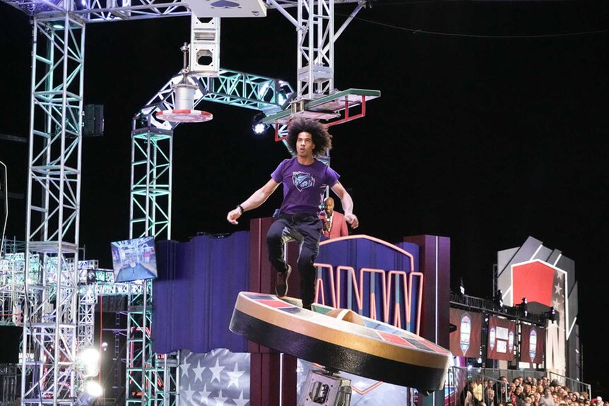 Josiah Pippel competing on American Ninja Warrior.