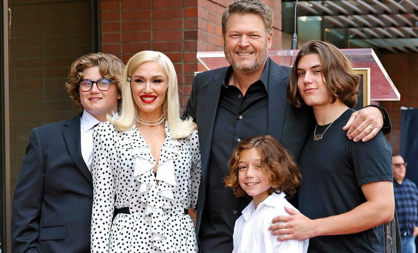 Zuma Rossdale, Gwen Stefani, Blake Shelton, Apollo Rossdale, and Kingston Rossdale