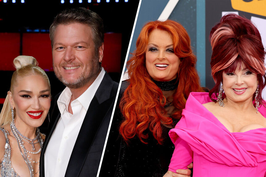 Split image of Blake Shelton, Gwen Stefani and The Judds