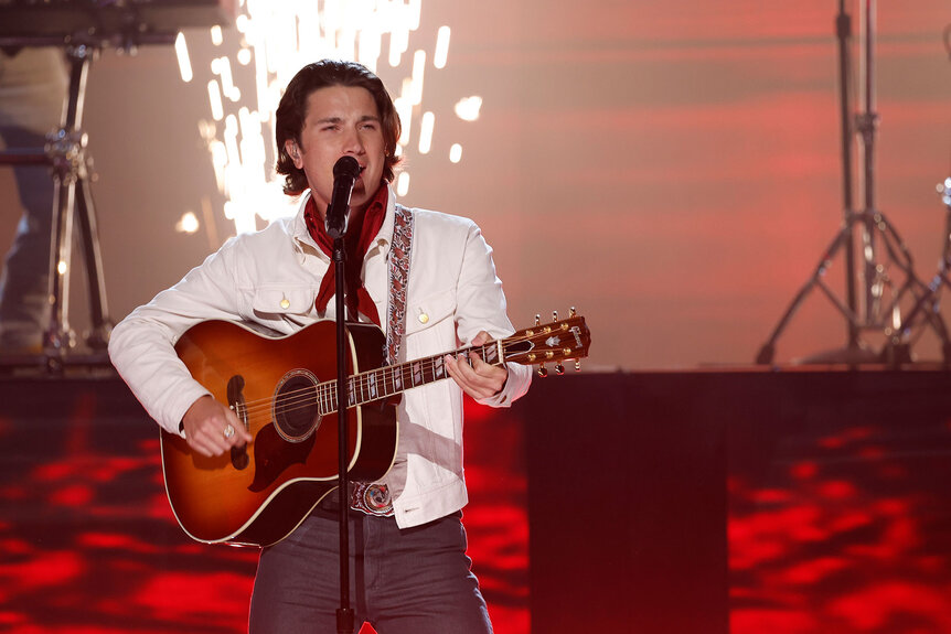 Drake Milligan performing on stage on Americas Got Talent episode 1817