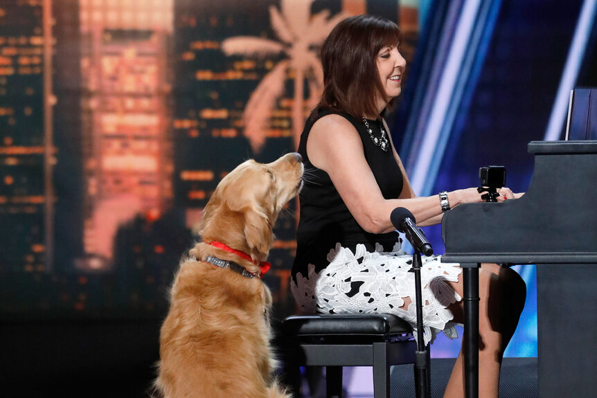 Oscar and Pam play the piano on Episode 1306 of Americas Got Talent