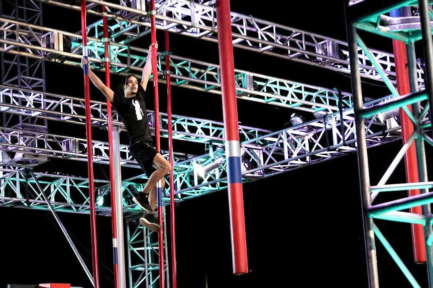 Ethan Bartnicki competing on American Ninja Warrior.