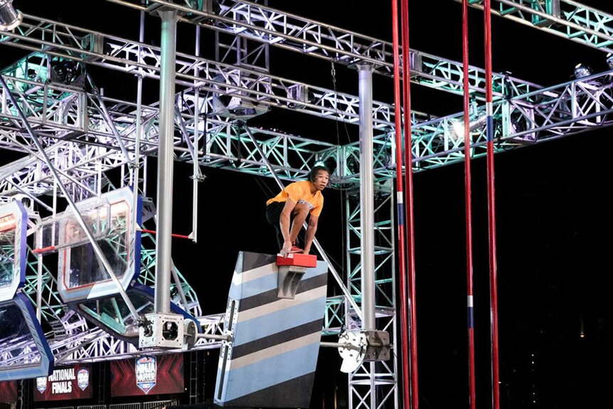 Jera Boyd competing on American Ninja Warrior.