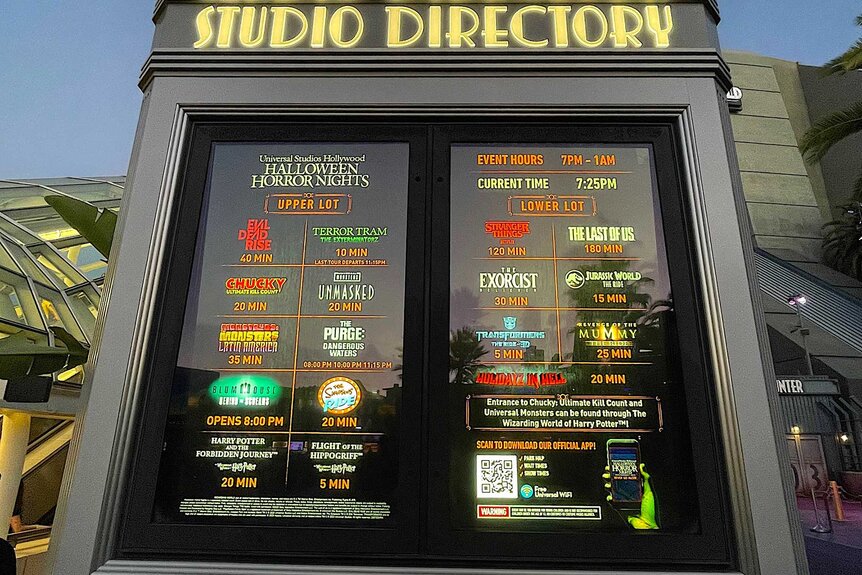 Halloween Horror Nights Directory.