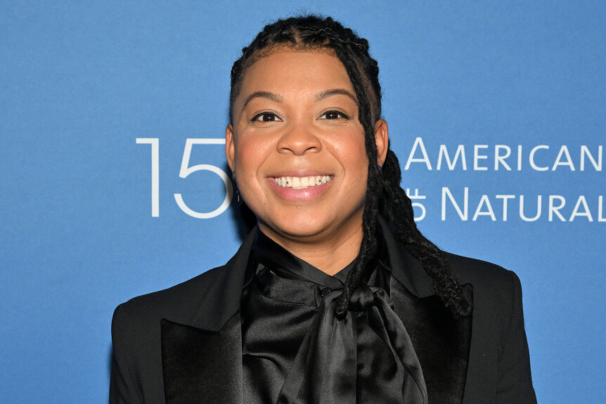 Punkie Johnson on the red carpet at the American Museum of Natural History