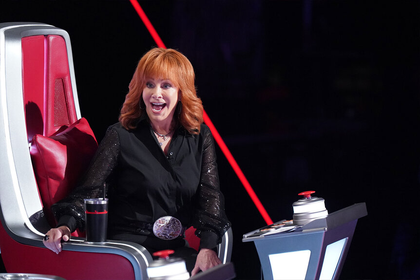 Reba McEntire is all smiles during Season 24 Episode 3 of The Voice