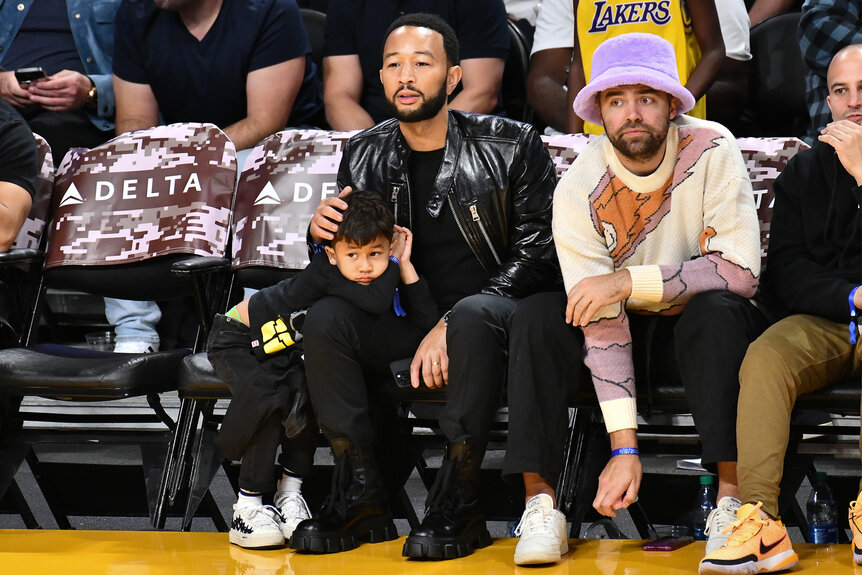 John Legend Takes 5-Year-Old Son Miles to Lakers Game: Pics | NBC Insider