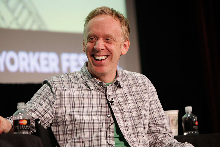 Mike White speaks at a panel discussion