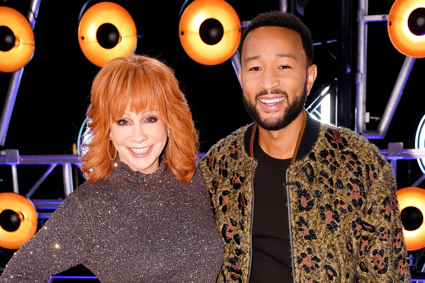 Reba McEntire and John Legend on the voice season 24 episode 13