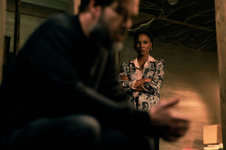 Shanola Hampton as Gabi Mosely and Mark-Paul Gosselaar as Sir