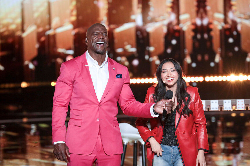 Ana Deguzman appears alongside Terry Crews in Season 1 Episode 5 of America's Got Talent: Fantasy League