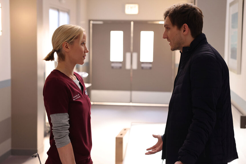 Hannah Asher (Jessy Schram) appears in Season 9 Episode 3 of Chicago Med