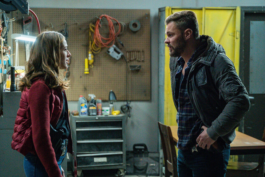 Kim Burgess (Marina Squerciati) and Adam Ruzek (Patrick Flueger) appear in Season 7 Episode 11 of Chicago P.D.