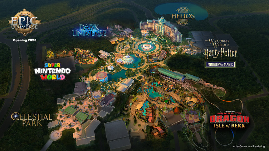 Universal Epic Universe Park Map