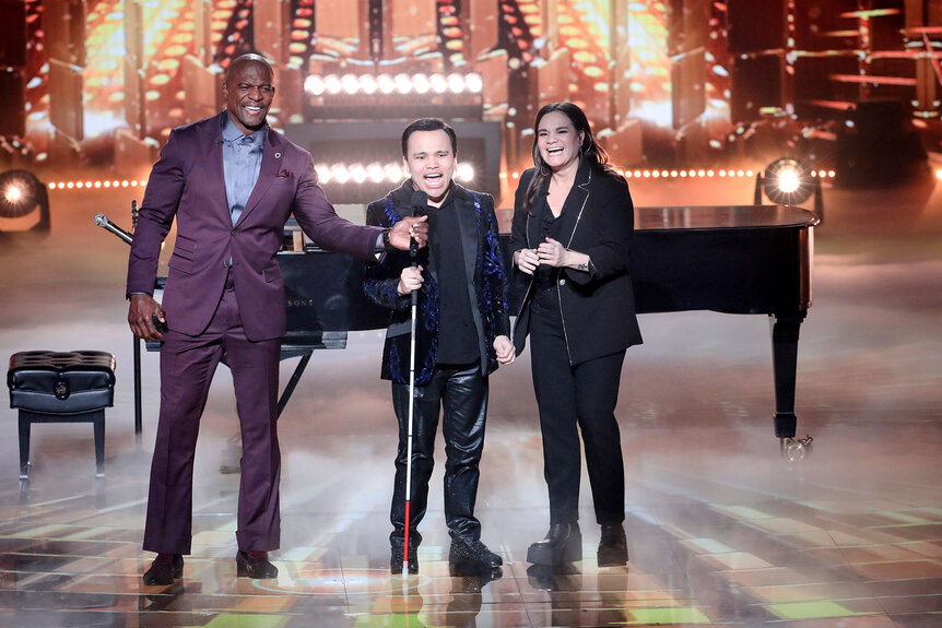 Kodi Lee appears onstage during Season 1 Episode 7 of America’s Got Talent: Fantasy League