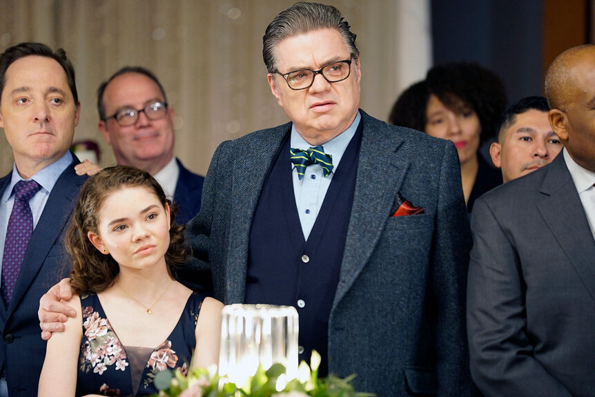 Anna Charles (Hannah Riley) and Dr. Daniel Charles (Oliver Platt) appear in Season 5 Episode 17 of Chicago Med