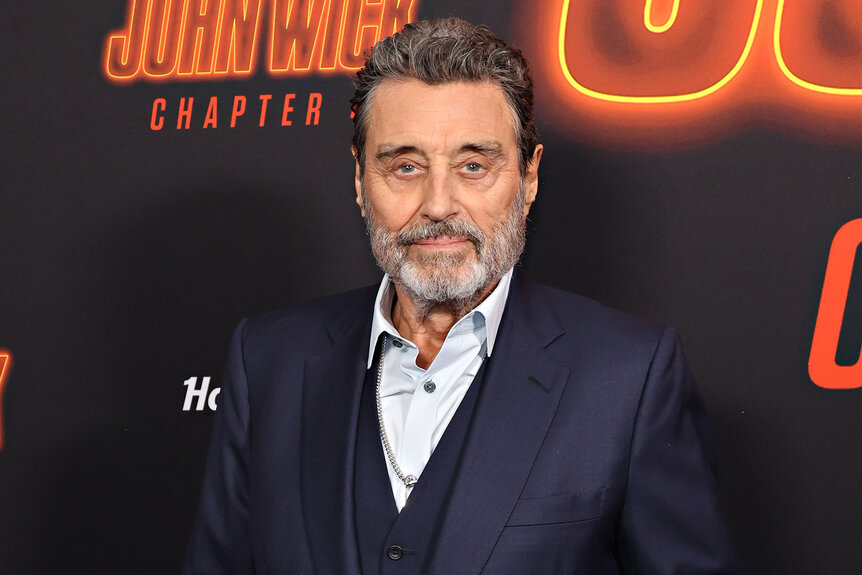 Ian McShane walks the red carpet of Lionsgate's "John Wick: Chapter 4"