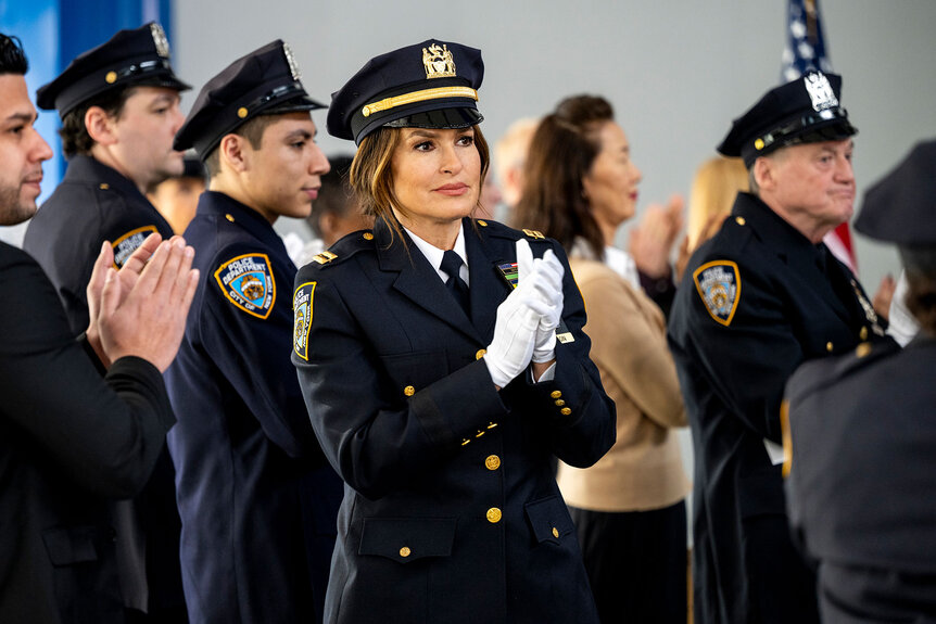 Captain Olivia Benson (Mariska Hargitay) appears in Season 25 Episode 7 of Law & Order: Special Victims Unit.